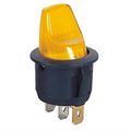 Spst 12 Volt Dc Illuminated Rocker Switch Amber 