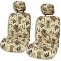Winnie Fashion Made In Hawaii Classic Tapa Island Separate Headrest Hawaiian Car Seat Cover Set Of 2 
