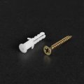 Uxcell 6x30mm Plastic Expansion Tube For Drywall With Color Zinc Screws White 20pcs