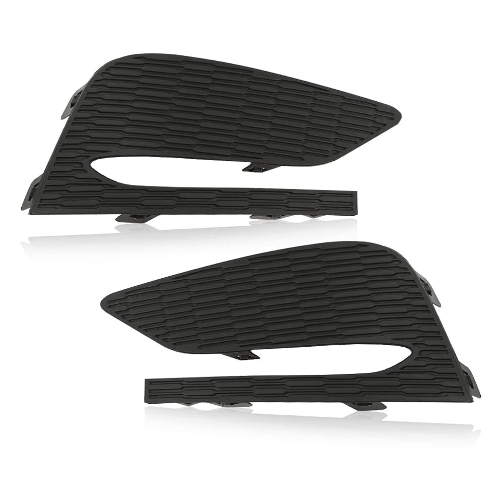 Front Fog Light Lamp Cover Frame Pair For Chevy Cruze 2016 2017 2018 Black Left And Right Side Waterproof Polypropylene