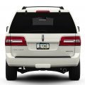 Ipick Image Made For Lincoln Navigator Dual Logo Black Metal License Plate Frame
