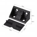 Uxcell Plastic Corner Braces Shelf Cabinet Door 90 Degree 4 Holes Angle Brackets With Cover Cap Black Pack Of 15