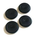 Vital All-terrain 4 Pack 1-1 Inch Black Rubber Flush Mount Hole Plug Sheet Metal Auto Body Panel 