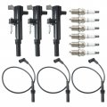 Autokay 3 Ignition Coil Uf640 6 Spark Plug C1709 And Wireset For Ram 1500 Dakota Jeep Grand Cherokee Commander Liberty Dodge