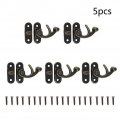 Aicosineg 5pcs Antique Latch Hook Hasp Vintage 1 30 X 14 Lxw Right Swing Arm Lock Clasp For Gift Jewelry Boxes Bronze Tone