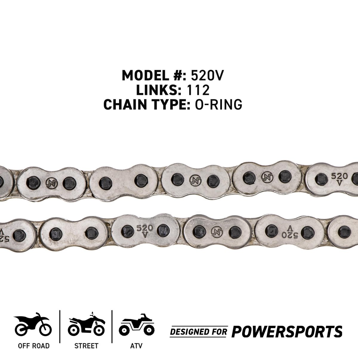 Niche Drive Sprocket Chain Combo For Gas Ec 125 Front 13 Rear 48 Tooth 520v O-ring 112 Links