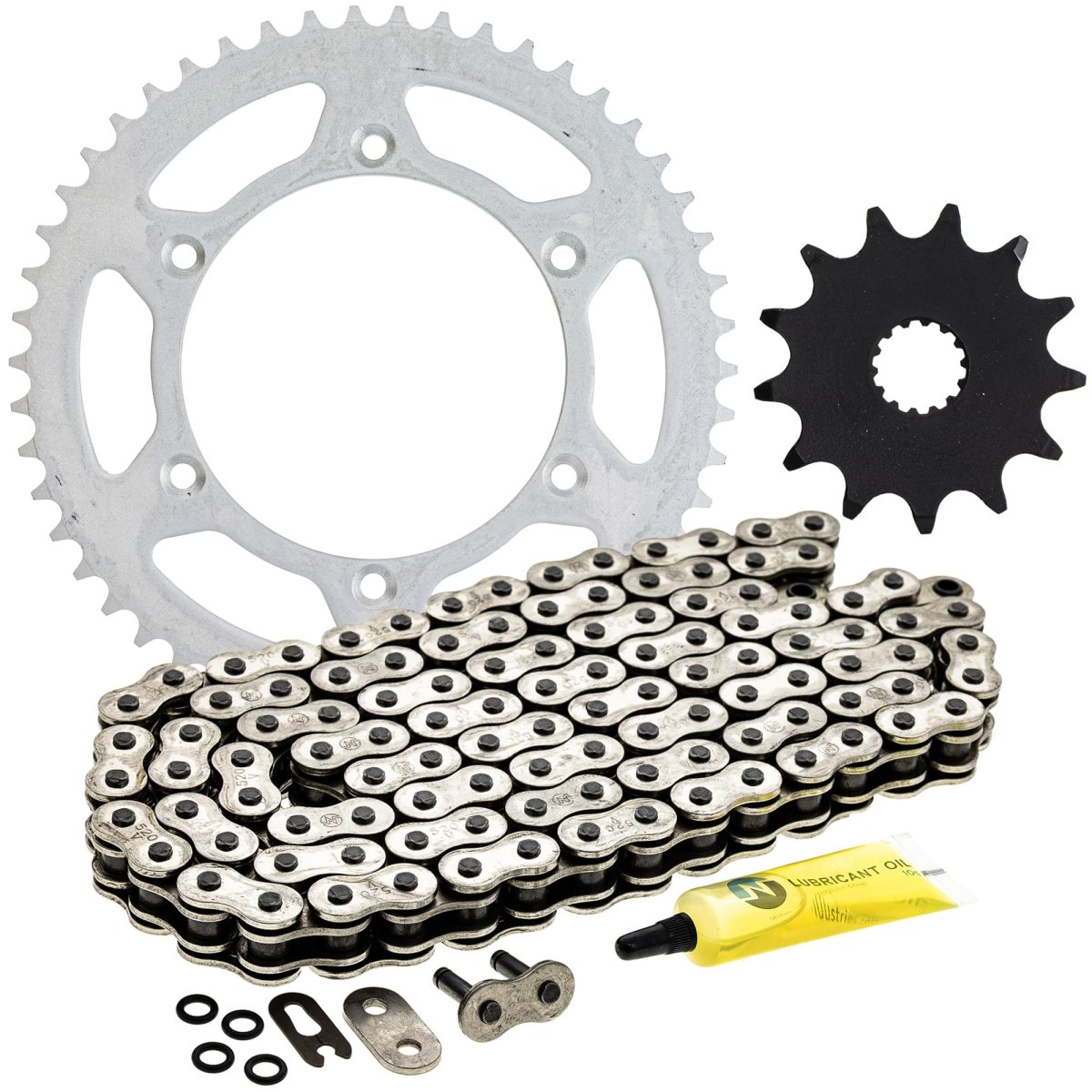 Niche Drive Sprocket Chain Combo For Gas Ec 125 Front 13 Rear 48 Tooth 520v O-ring 112 Links