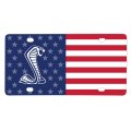 Ford Mustang Gt350r Logo Usa Flag Aluminum Metal License Plate Official Licensed Graphic Cover 11 88 In X 6 Universal Fit 