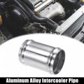 X Autohaux Od 2 51mm Length 3 76mm Aluminum Alloy Tube Intercooler Pipe Straight Air Intake With Clamps Silver Tone For Car