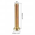 Uxcell M8x50mm Furniture Screw Hex Socket Machine Screws Zinc Plated Fasteners Bolts Full Thread Carbon Steel 15pcs