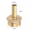 Uxcell Brass Hose Barb Fitting Straight 10mm X G3 4 Male Thread Pipe Connector With Stainless Steel Clamp Pack Of 1