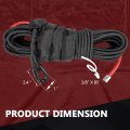 Bunker Indust Synthetic Winch Rope 3 8 X 85 26000ibs Cable Line Extension With Jacket And Sleeve Protection For 4wd 4x4 Offroad