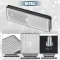 X Autohaux 10 Pcs Universal Rectangle Shape Reflector For Motorcycle Garbage Cans Car Trailer Truck And Bike White
