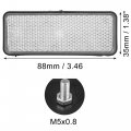 X Autohaux 10 Pcs Universal Rectangle Shape Reflector For Motorcycle Garbage Cans Car Trailer Truck And Bike White