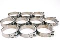 10x Premium 304 Stainless Steel T-bolt Turbo Silicone Hose Clamp 2 5 60-68mm