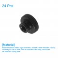 Uxcell Knurled Thumb Nuts 24pcs M3 Carbon Steel Nut High Head Through Hole For 3d Printer Part Black