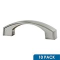10 Pack Rok Hardware 3 76mm Hole Bow Arch Style Brushed Nickel Kitchen Vanity Dresser Cabinet Pull Handle 4-7 32 107mm Overall