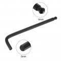 Uxcell 8mm Ball End Hex Key Wrench L Shaped Long Arm Cr-v Repairing Tool Black