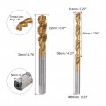Uxcell M8 X 1 25 Spiral Flute Tap And 6 8mm Twist Drill Bit Set Metric Titanium Plated 6542 High Speed Steel Machine Threading
