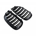 Front Lh Rh Upper Kidney Grill Grille For Bmw 2007-2010 E92 E93 328i 335i 2-door 2008-2013 M3 Glossy Black Double Line
