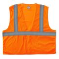 Glowear 8210z Ansi Economy High Visibility Orange Reflective Safety Vest Zipper Closure 4xl 5xl 