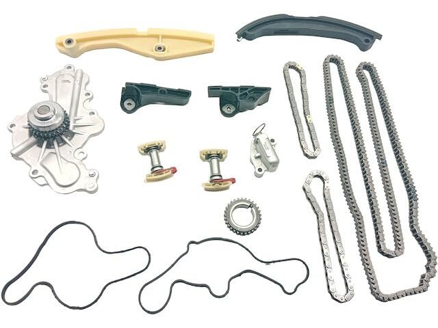 Timing Chain Kit And Water Pump For 2013 2016 Ford Flex 3 5l V6 Vin 8 14 Piece Set With Chains Tensioners Guides Crankshaft
