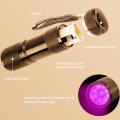 Mini Powerful Led Flashlight Tacticals Portable Uv Ultraviolet Light Detector For Invisible Ink Pens Dog Cat Pet Urine Black
