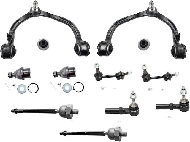 Front Upper Control Arm Ball Joint Tie Rod End And Sway Bar Link Kit 10 Piece For 2003 2004 Lincoln Navigator Auto Adjusting