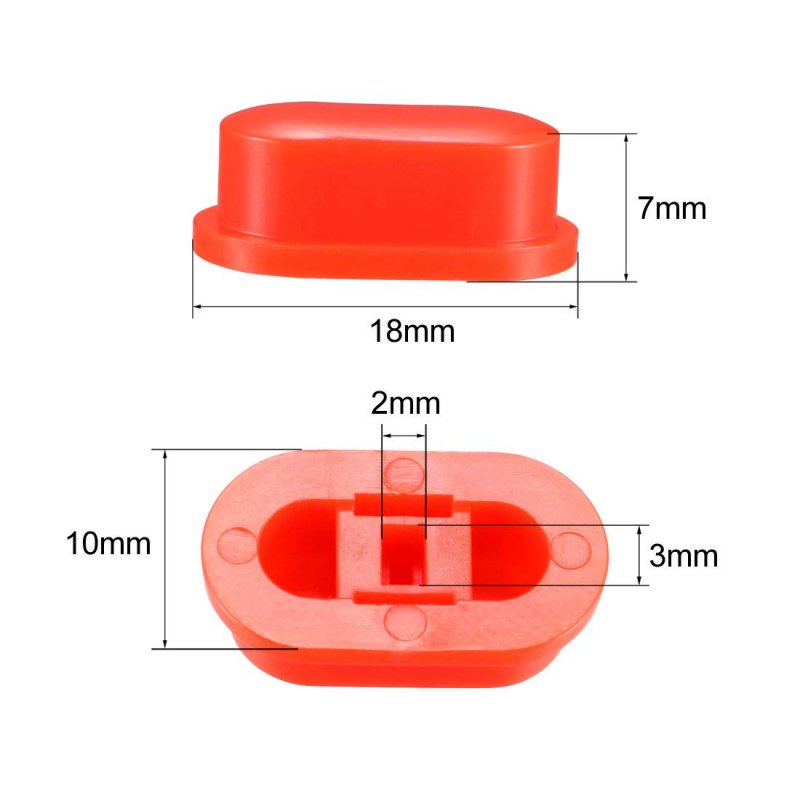 25pcs Tactile Push Button Switch Caps 18x10x7mm For Micro Red
