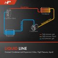 A-premium A C Liquid Line Hose Assembly Compatible With Volkswagen Passat 2006-2008 3 6l Cc 2009-2016 Condenser To Evaporator