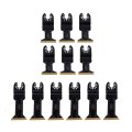 12 Pcs Titanium-coated Oscillating Multitool Blades Metal Cutting Set Universal Saw Multi-purpose Blade Includes 40mm 70mm