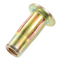 Multi-grip Rivet-nut M8 Pre-bulbed Shank Carbon Steel Color-zinc-plated Flat Head Threaded Insert Nut 10pcs