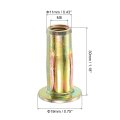 Multi-grip Rivet-nut M8 Pre-bulbed Shank Carbon Steel Color-zinc-plated Flat Head Threaded Insert Nut 10pcs