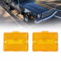 Pair 2 Front Side Marker Light Lens Assembly For 1973 1974 1975 1976 1977 Chevy El Camino Malibu Gmc Sprint Including Left And 
