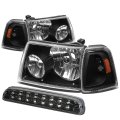 Auto Dynasty For Ford Ranger Pair Of Black Housing Amber Corner Headlight Smoke Lens Led 3rd Brake Light 