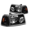 Auto Dynasty For Ford Ranger Pair Of Black Housing Amber Corner Headlight Smoke Lens Led 3rd Brake Light