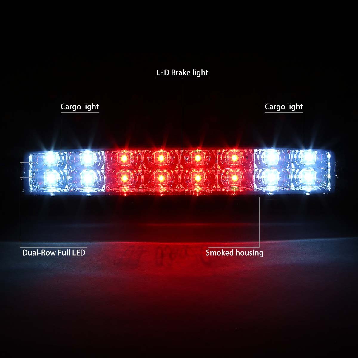 Auto Dynasty For Ford Ranger Pair Of Black Housing Amber Corner Headlight Smoke Lens Led 3rd Brake Light
