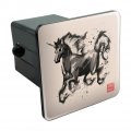 Unicorn Traditional Chinese Ink Painting Tow Trailer Hitch Cover Plug Insert