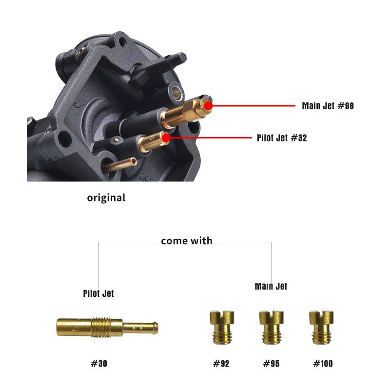 Nibbi Carburetor Pe19mm Fits 100cc 110cc 125cc Flange Motorcycle Engines With Main Pilot Jet Yamaha Honda Apollo Cg Gy6 Atv Pit