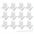 Uxcell 2020a Aluminum Extrusion Profile Corner Bracket 2 Holes L-shape Right Angle Joint Connectors Silver 1 Set