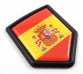 Spain Spanish Flag Black Shield Emblem Car Bike Decal Crest 3d Sticker