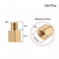 Uxcell M3x5mm 3mm Male-female Brass Hex Pcb Motherboard Spacer Standoff For Fpv Drone Quadcopter Computer Circuit Board 100pcs