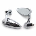 Httmt Mt400-001- Chromed Mirrors Fit Suzuk Kawasak Yamah H-d Compatible With Any 7 8 Or 1 Diameter Handlebar About Motorcycle