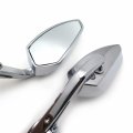 Httmt Mt400-001- Chromed Mirrors Fit Suzuk Kawasak Yamah H-d Compatible With Any 7 8 Or 1 Diameter Handlebar About Motorcycle