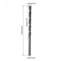 Uxcell High Speed Steel Lengthen Straight Shank Twist Drill Bit Fully Ground Black Oxide 6 5mm Diameter 149mm Total 80mm Length