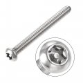 Uxcell M6x55mm Torx Security Machine Screw 20pcs Pan Head Screws Inside Column With T30 L-type Wrench 304 Stainless Steel
