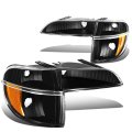 Auto Dynasty Pair Black Housing Amber Corner Bumper Light Lamp For Ford Explorer 95-01 Mercury Mountaineer 1997 