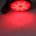 Uxcell 2pcs Red Led Light Round Shape Motorcycle Reflector Rear Tail Brake Stop Lamp