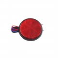 Uxcell 2pcs Red Led Light Round Shape Motorcycle Reflector Rear Tail Brake Stop Lamp