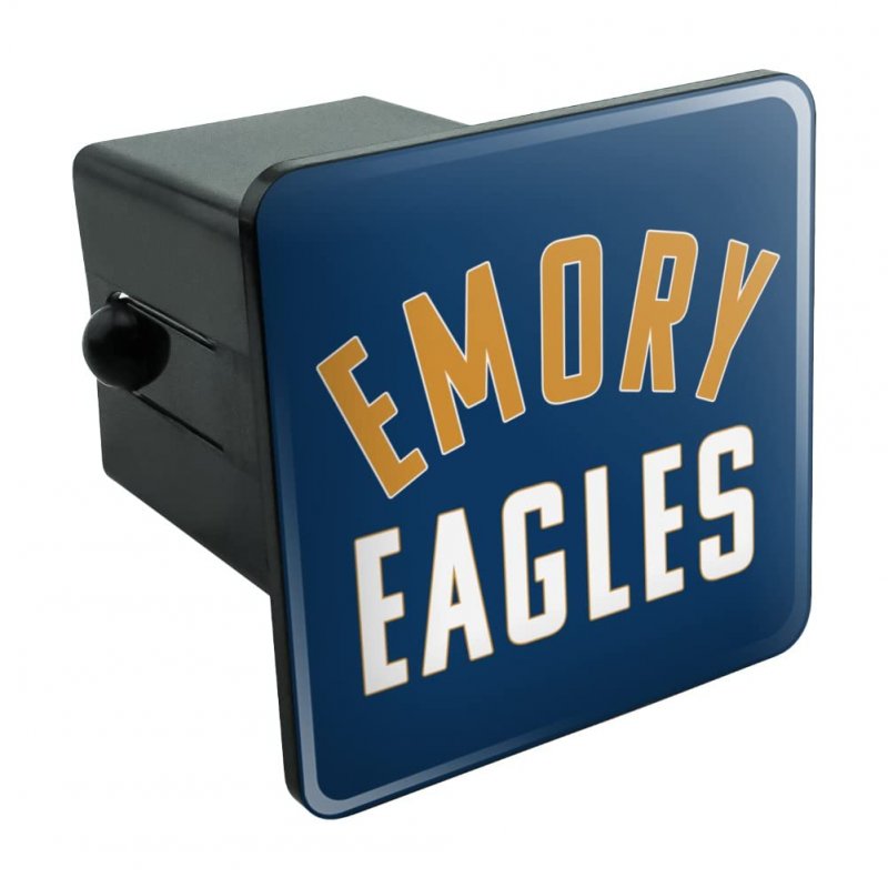 Emory University Eagles Logo Tow Trailer Hitch Cover Plug Insert 2 In Heavy Duty Abs Plastic With Uv Resistant Resin Top